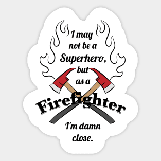 Super hero firefighter Sticker